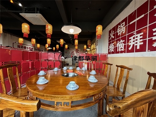 大武口装修公司|大武口敏月火锅店设计装修项目落地实拍